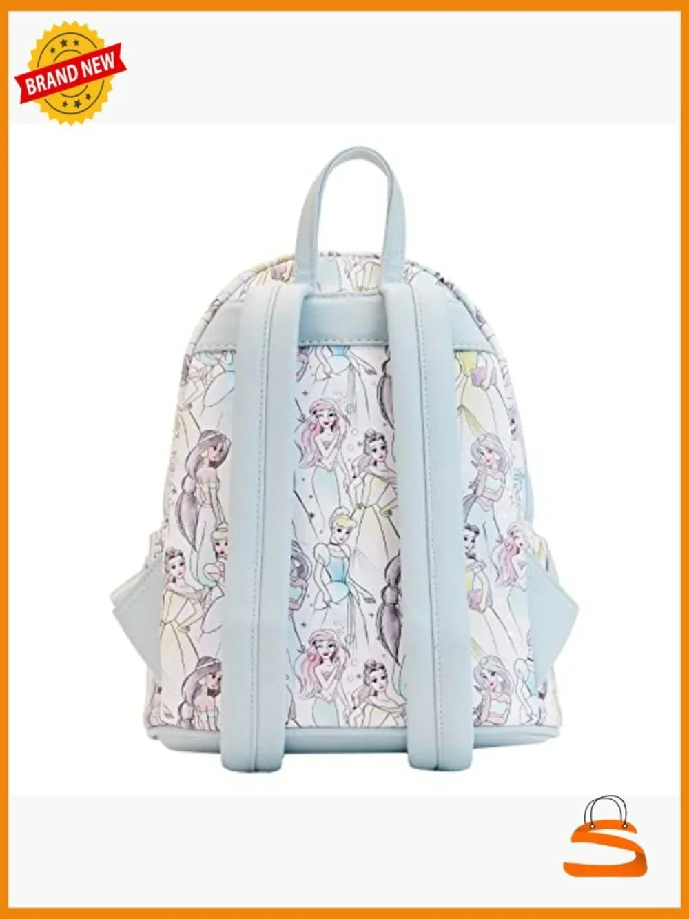Disney Princess Sketch Shoulder Bag Faux Leather Adjustable Straps